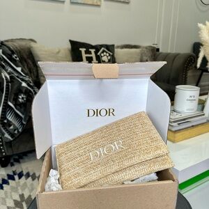 Dior Raffia Clutch